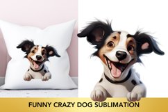 Funny Crazy Dog Sublimation, Dog Clipart Product Image 1
