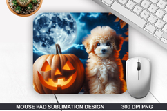 Halloween Dog Mouse Pad Sublimation, Halloween Mouse Pad PNG Product Image 1
