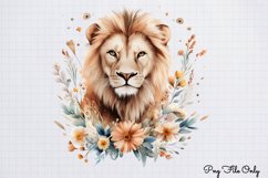 Watercolor Spring Floral Animal Clipart PNG Product Image 1