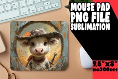 Adorable Cow Design Mouse Pad for PNG Product Image 1