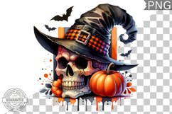 Halloween Skull Sublimation - Clipart PNG Design Product Image 1