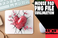 Chic Floral 3D Heart Mousepad Design Product Image 1