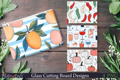 Cutting Board Designs | Stripes | Mango and jalapeño Product Image 1