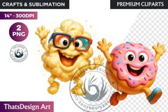 Fantasy Junk Food Characters RPG Clipart Sweets PNG Graphics Product Image 1