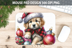 Dog Mouse pad Sublimation - Christmas Animal PNG Design Product Image 1