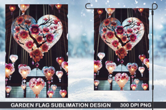 Flowers Garden Flag Sublimation| Flower Garden Flag PNG Product Image 1