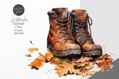 Autumn clipart, Boots clipart, Fall clipart Product Image 1