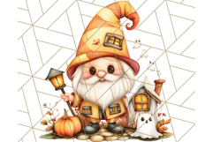 Spooky Cute Halloween Gnome PNG Clipart, Witch Ghost Bat Product Image 3