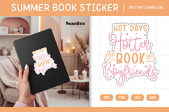 Printable Summer Book Lover Sticker | Hotter Book Boyfriends Product Image 1