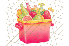 Strawberry Red Lemon Yellow Summer Clipart PNG, Summer Icons Product Image 3