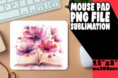 Artistic Floral &amp; Bookish Mouse Pad: Watercolor Product Image 1