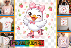 Unique TSHIRT Art Designs PNG, Cute Goose Product Image 1