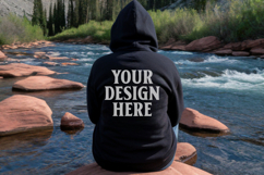 Black Gildan 18500 Hoodie Mockup, G18000 Hoodie Model mockup Product Image 1