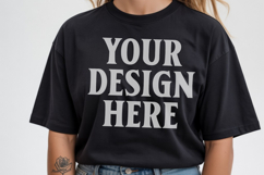 Comfort Colors 1717 Black TShirt Mockup, CC1717 mockup, Tran Product Image 1