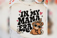 In My Mama Era Teddy Bear PNG, Cute Leopard Bow Mom Mug Product Image 4