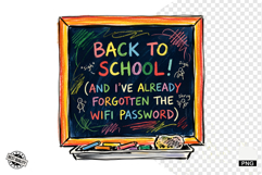 Sarcatic Classroom Chalkboard PNG Product Image 1