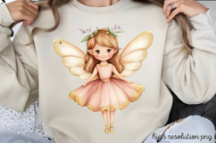 Magical Cute Garden Fairies Clipart PNG Product Image 1