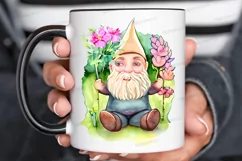 Watercolor Garden Gnome PNG Clipart Product Image 3