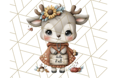 Thanksgiving Woodland Animals Clipart PNG Product Image 3