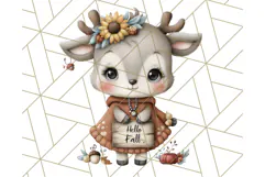 Thanksgiving Woodland Animals Clipart PNG Product Image 3