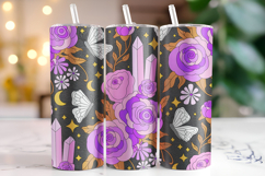 Halloween Flowers Tumbler Wrap | Sublimation | Tumblers Product Image 1