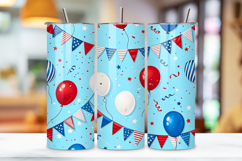 4th Of July Grill Party Seamless Tumbler Wrap - 3D BBQ Product Image 3