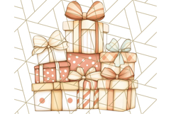 Vintage Christmas Ornaments and Presents PNG Holiday Clipart Product Image 3