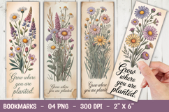Wildflower Quote Bookmark Sublimation Product Image 1