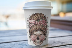 Messy Bun Skull Mom Clipart Product Image 5