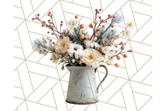 Whimsy Winter Florals Clipart PNG, Christmas Png Clipart Product Image 3