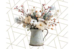 Whimsy Winter Florals Clipart PNG, Christmas Png Clipart Product Image 3