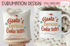 Santa's official cookie tester PNG, Christmas sublimation Product Image 5