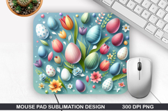 Easter Eggs Mouse Pad Sublimation, Easter Mouse Pad PNG Product Image 1