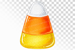 Knitted Candy Corn Sweet Halloween Treat PNG Product Image 1