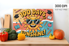 100 days of school Cutting Board PNG Design, Teacher PNG Product Image 1