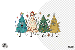 Cartoonish Christmas Trees Clipart Product Image 1