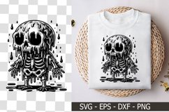 A Melting Bird Skeleton Character - Skeleton SVG Product Image 1