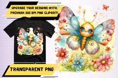 Whimsical Watercolor Critter Sublimation Print - Happy PNG Product Image 1