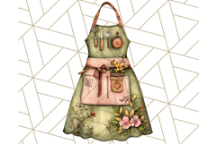 Cottagecore Kitchen Mixer, Apron PNG Clipart, Retro Floral Product Image 3