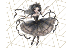 Dark Nutcracker Clipart Gothic Holiday Ballet PNG, Christmas Product Image 3