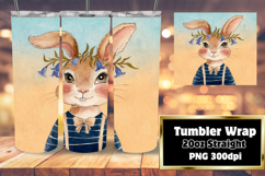 CHIC 20oz PNG Tumbler Wrap , Cute Bunny Product Image 1