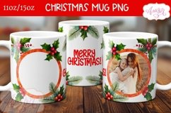 Merry Christmas photo mug wrap PNG, Christmas picture mug PN Product Image 2