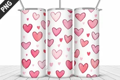 Lovely Hearts Tumbler Design | Valentine's Day Tumbler Wrap Product Image 4