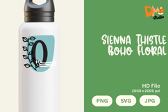 Sienna Thistle Boho Floral Monogram Product Image 1