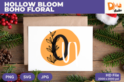 Hollow Bloom Boho Floral Monogram Product Image 1