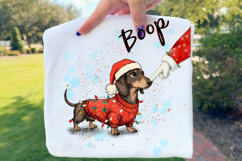 Christmas Boop png, Christmas Dachshund Png, Christmas Dog Product Image 3