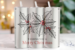 Merry Christmas Tumbler Wrap | Christmas Wrap Product Image 1