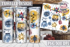 Sublimation Tumbler WRAP Christmas Design Quote Watercolor Product Image 1