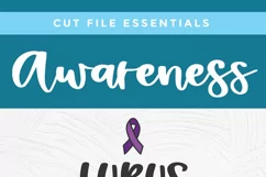 Lupus svg - a lupus awareness svg with purple ribbon Product Image 4