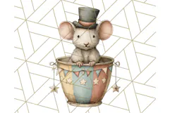 Vintage Carnival Animals Clipart PNG, Retro Circus Elements Product Image 3